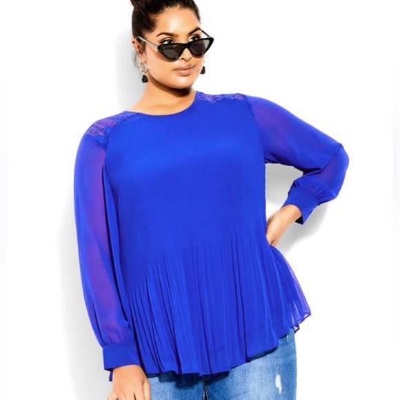 City Chic Lust After Top in cobalt, 16 - Picture 1 of 16